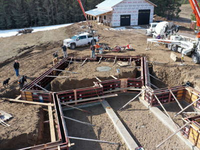 image of custom home construction in bigfork montana by JM Contracting