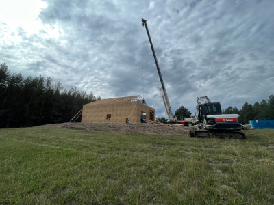 image of custom home construction in bigfork montana by JM Contracting