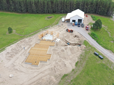 image of custom home construction in bigfork montana by JM Contracting