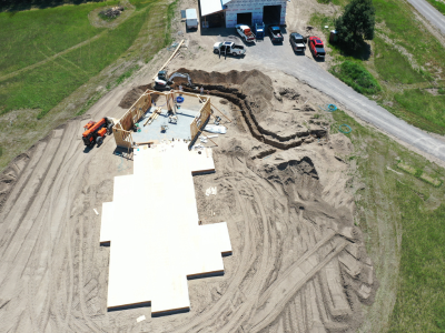 image of custom home construction in bigfork montana by JM Contracting