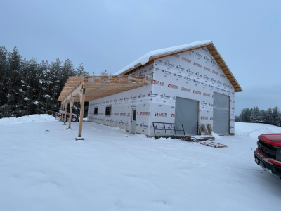 image of custom home construction in bigfork montana by JM Contracting