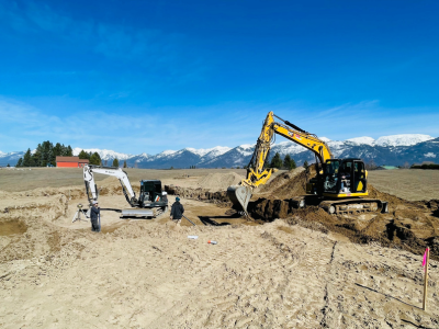 image of custom home construction in bigfork montana by JM Contracting