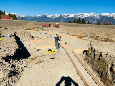 image of custom home construction in bigfork montana by JM Contracting