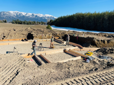 image of custom home construction in bigfork montana by JM Contracting